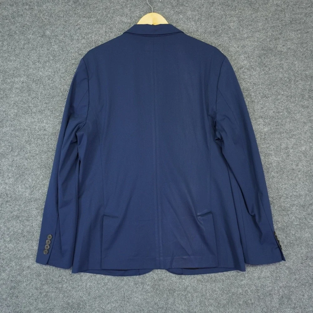 Rhone Commuter Blazer Mens Large Blue Performance Stretch Travel Sport Jacket